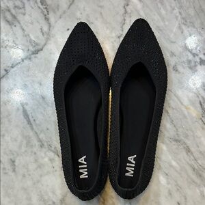 MIA Women's Sparkling Black Flats